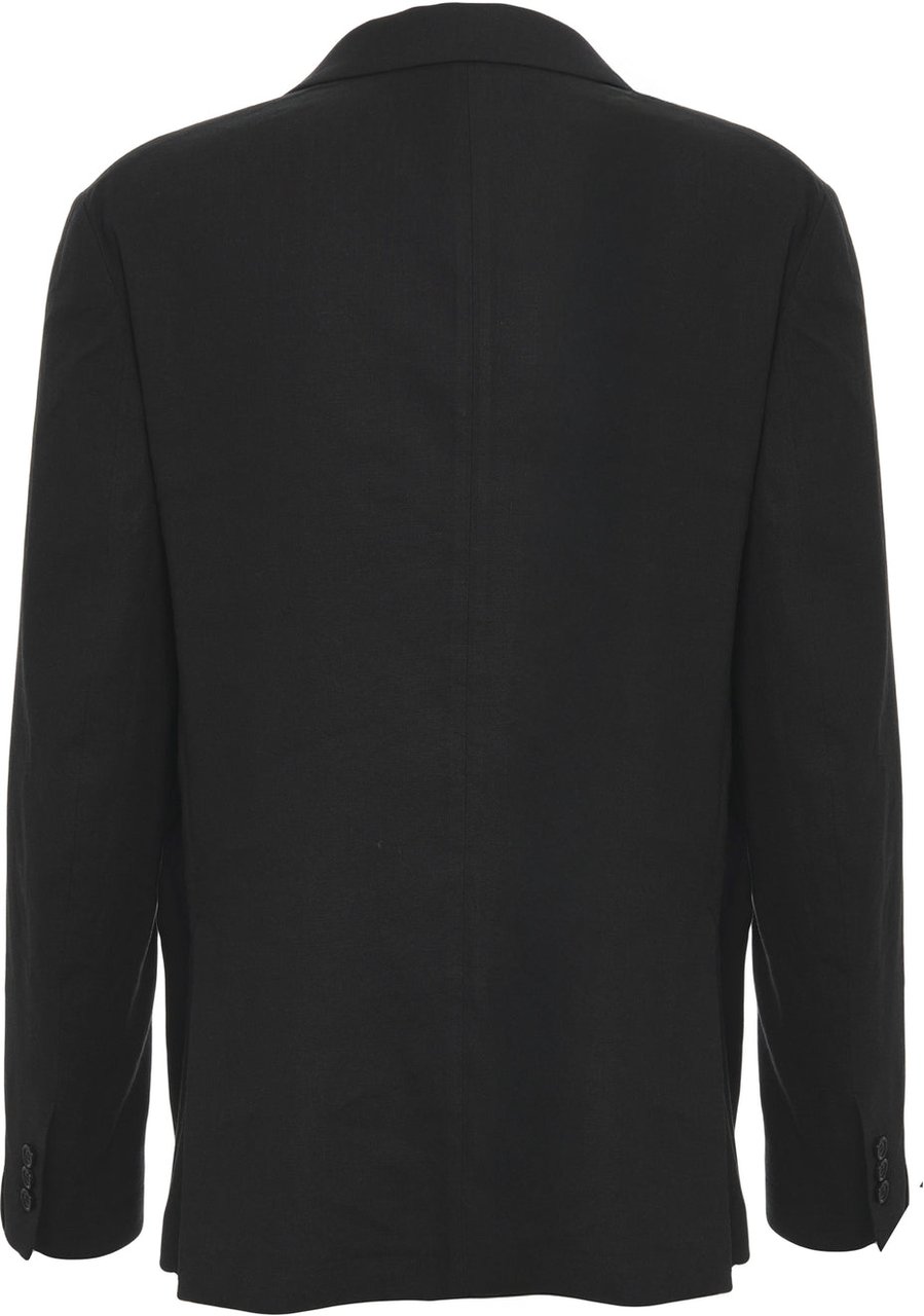 Paolo Pecora Linen blend blazer Grijs