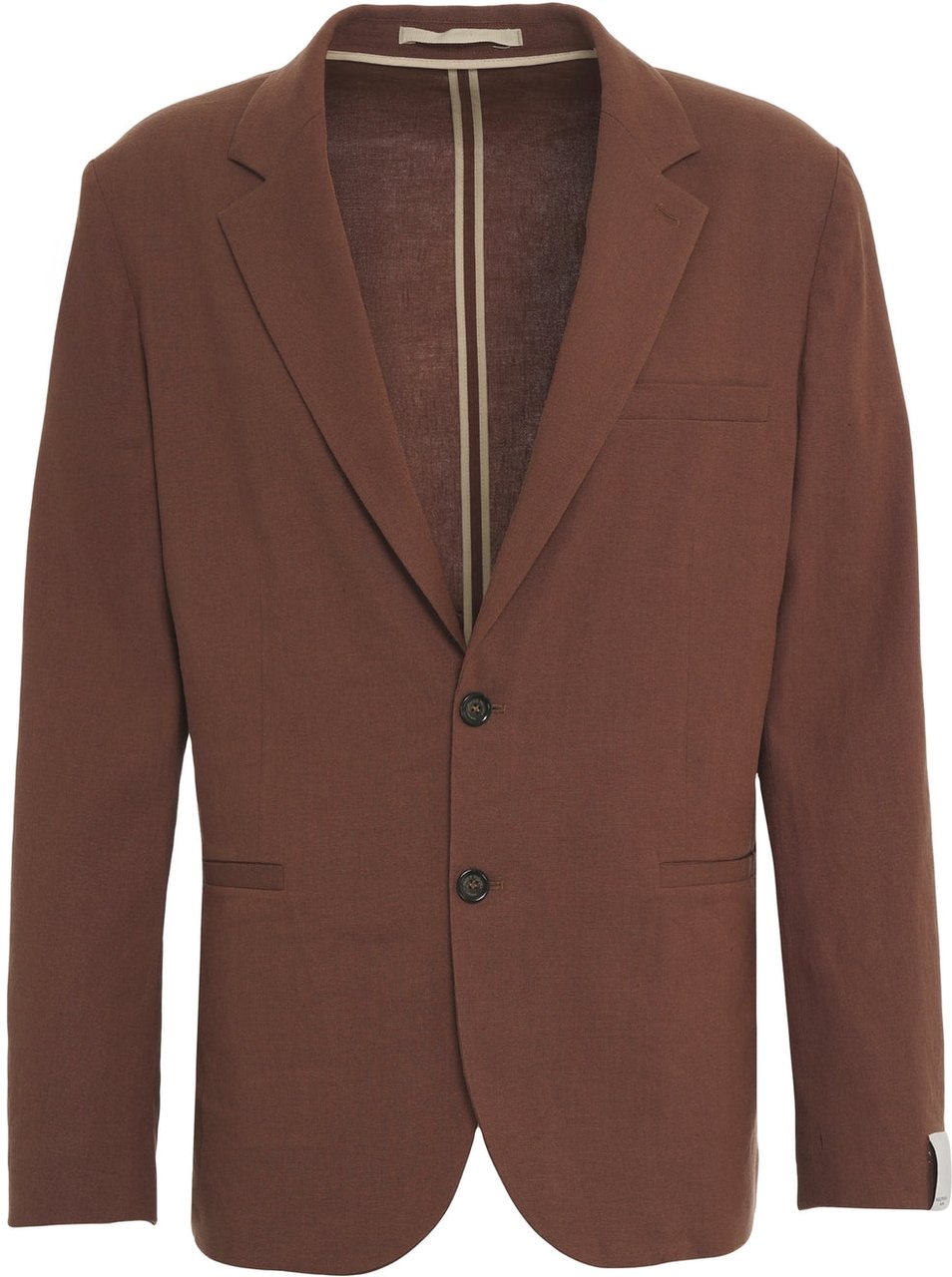 Paolo Pecora Linen blend blazer Bruin
