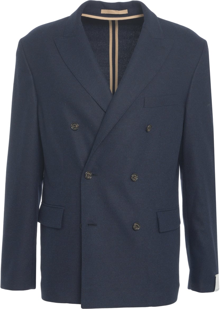 Paolo Pecora Double-breasted blazer Blauw