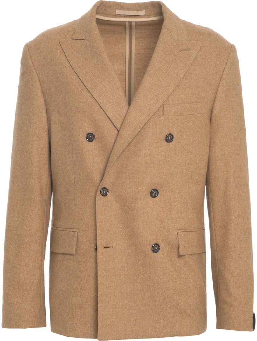 Paolo Pecora Double-breasted blazer Bruin