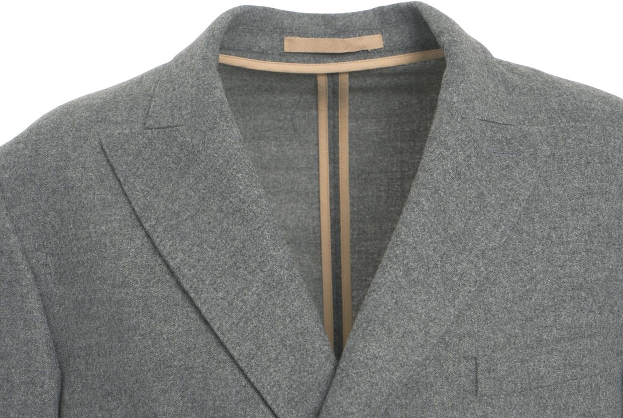 Paolo Pecora Double-breasted blazer Beige