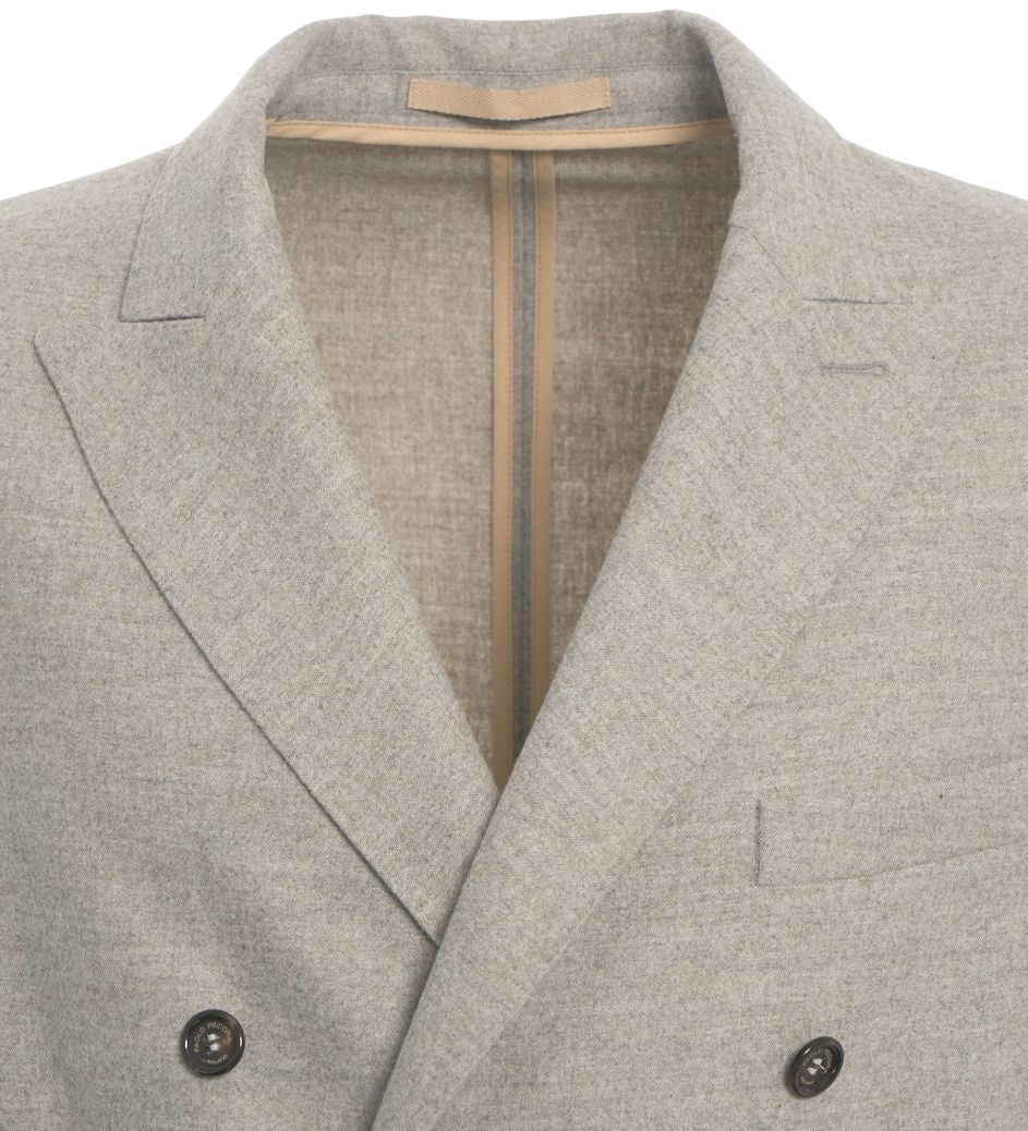 Paolo Pecora Double-breasted blazer Beige