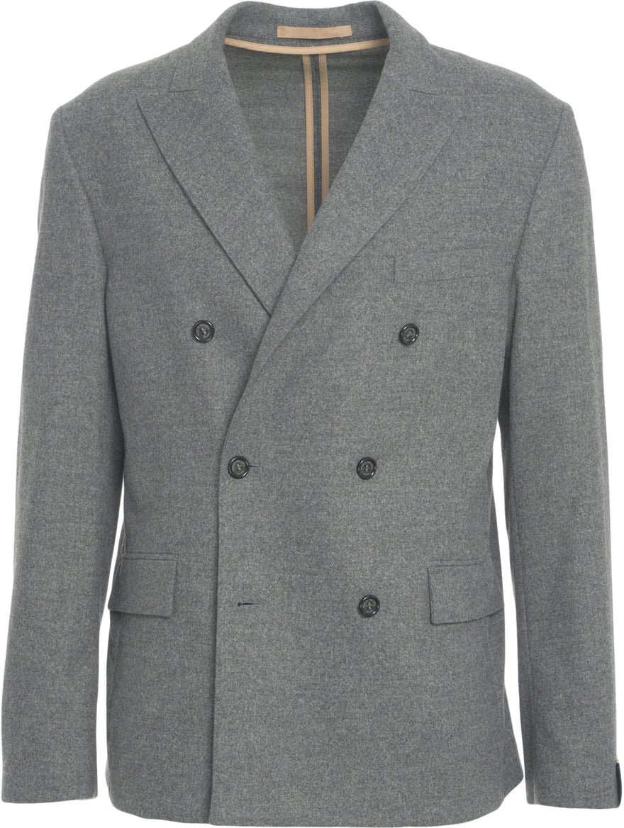 Paolo Pecora Double-breasted blazer Beige