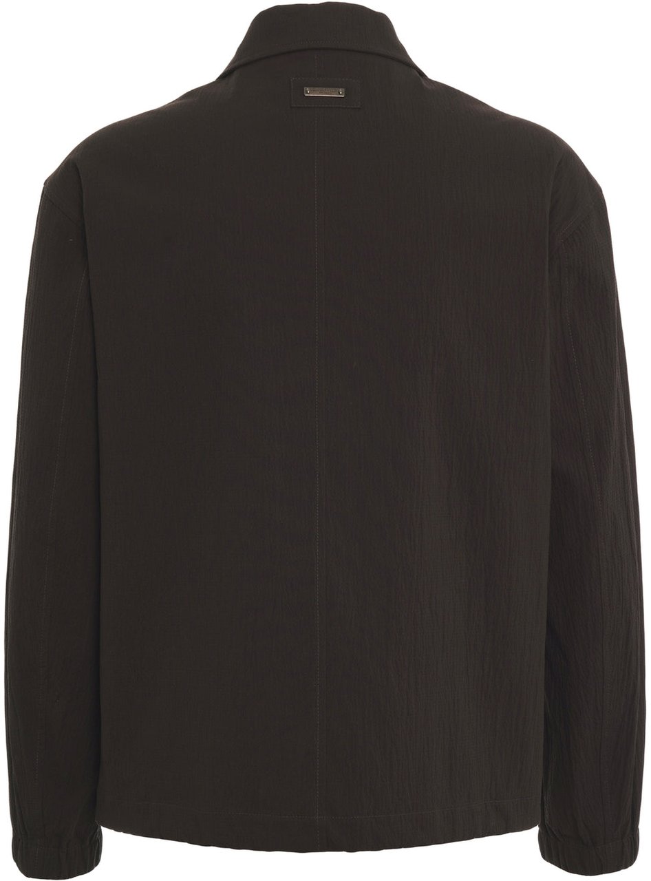 Paolo Pecora Cotton blend overshirt Bruin