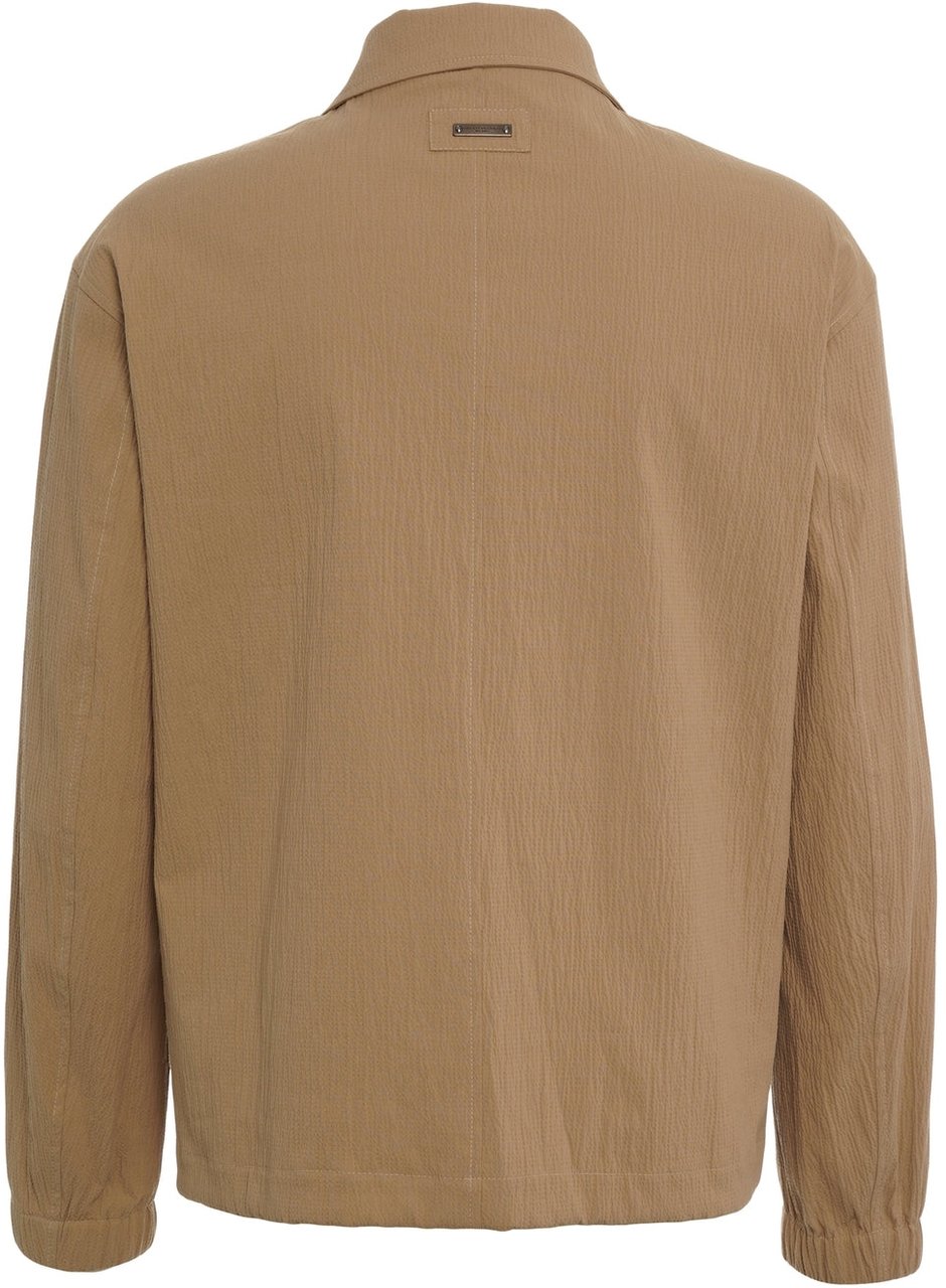 Paolo Pecora Cotton blend overshirt Beige