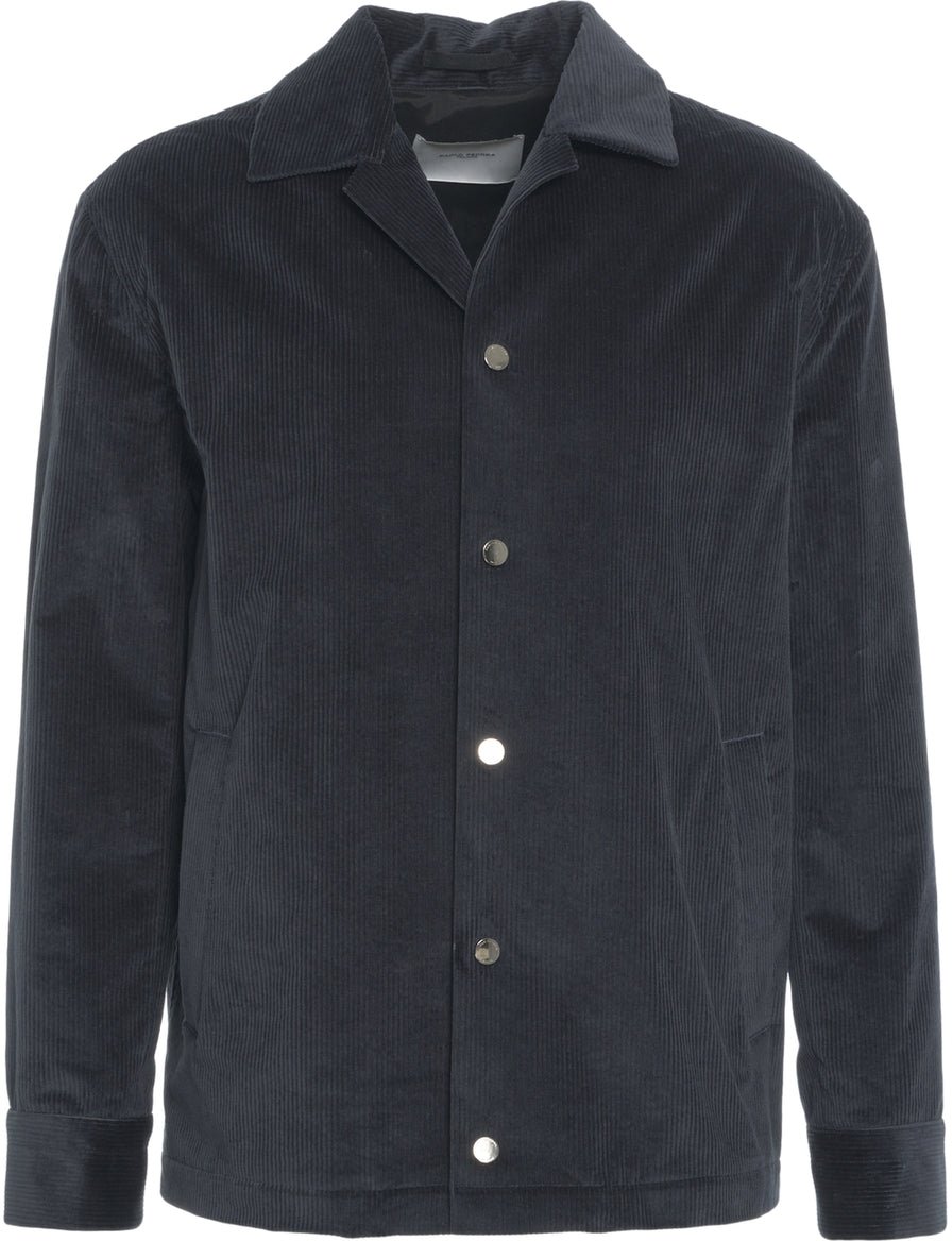 Paolo Pecora Cordouroy jacket Blauw