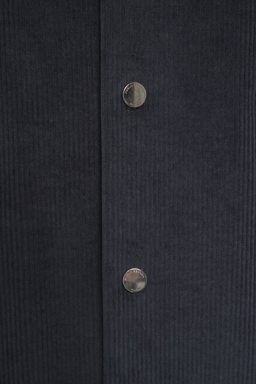 Paolo Pecora Cordouroy jacket Blauw