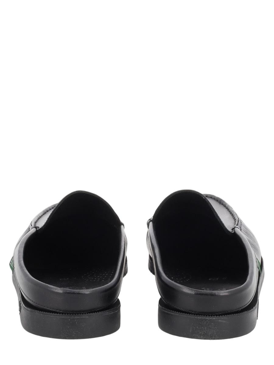 Paraboot Calf Leather Black Loafers with Rubber Sole Grijs