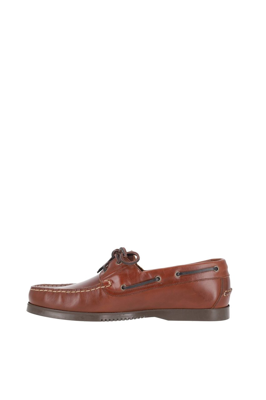 Paraboot Barth Leather Deck Shoes Bruin
