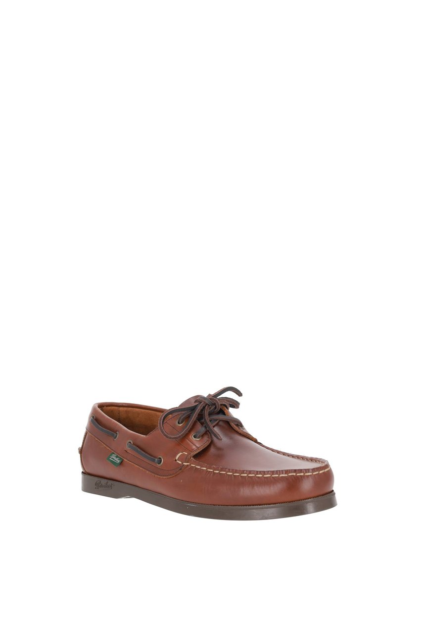 Paraboot Barth Leather Deck Shoes Bruin