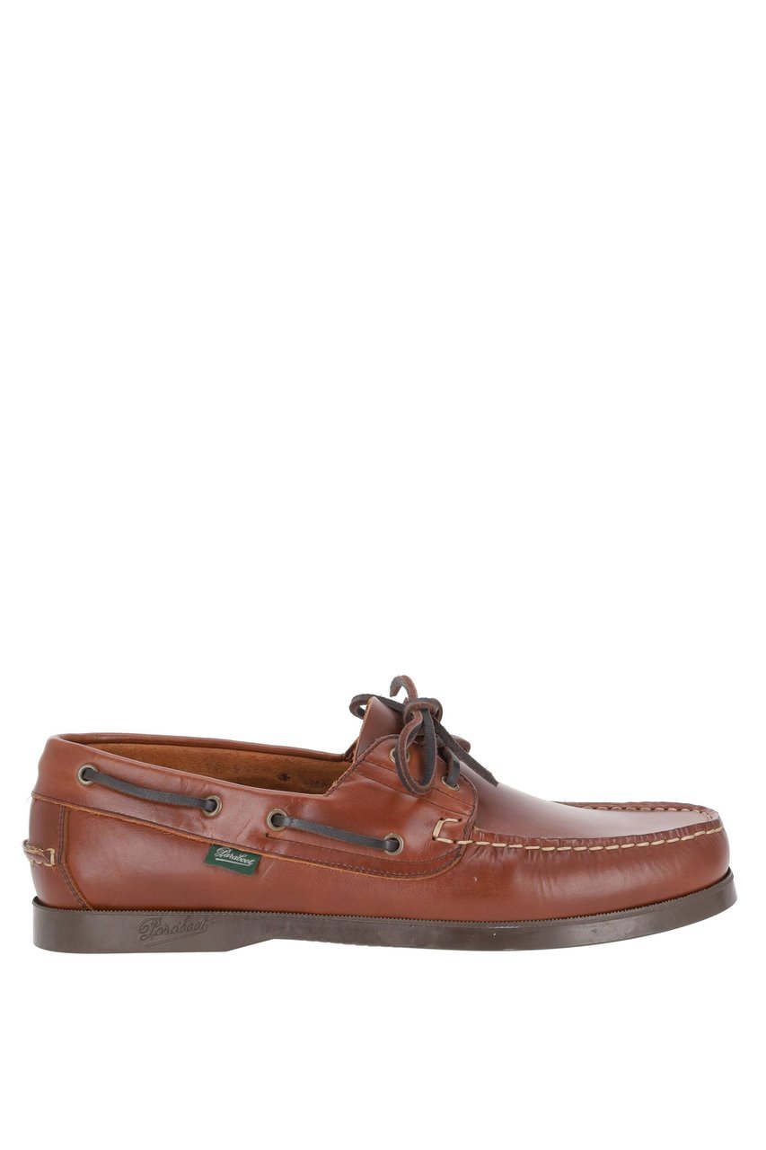 Paraboot Barth Leather Deck Shoes Bruin