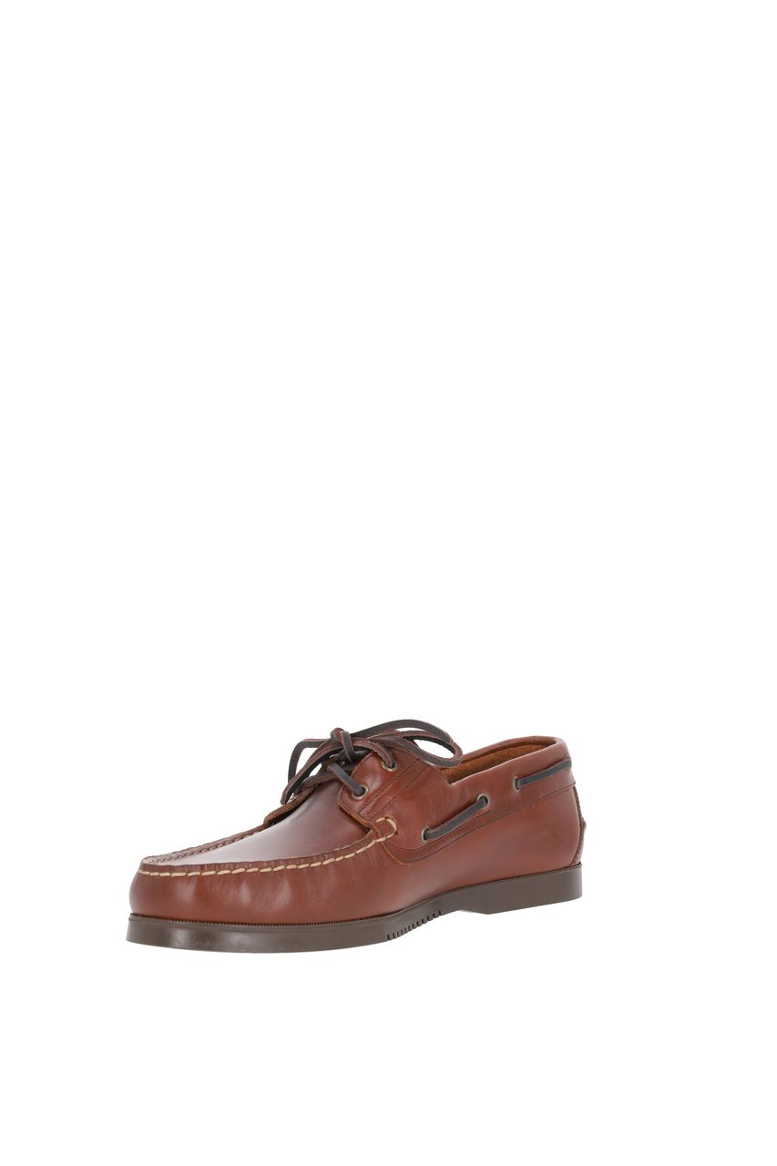 Paraboot Barth Leather Deck Shoes Bruin