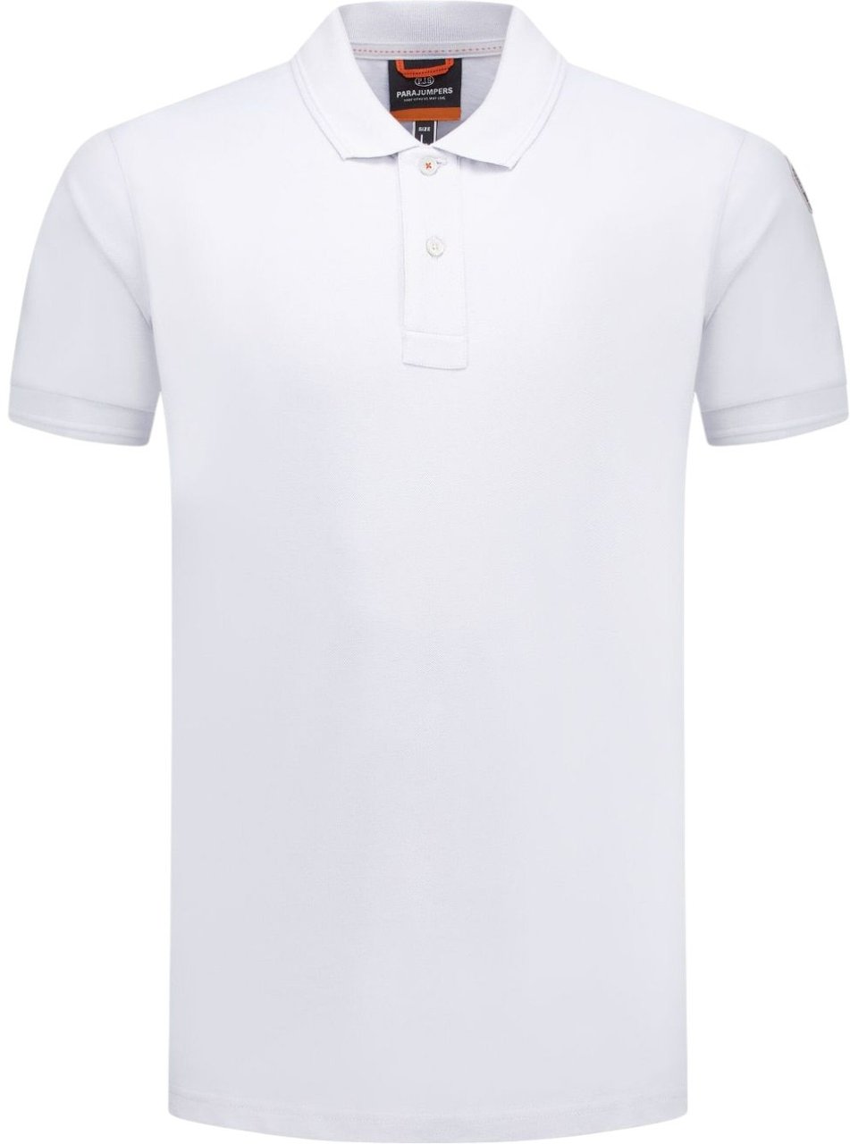 Parajumpers Polo Gangapuma uni logo épaule Blanc Parajumpers Homme PMPOEY26 0501 Wit