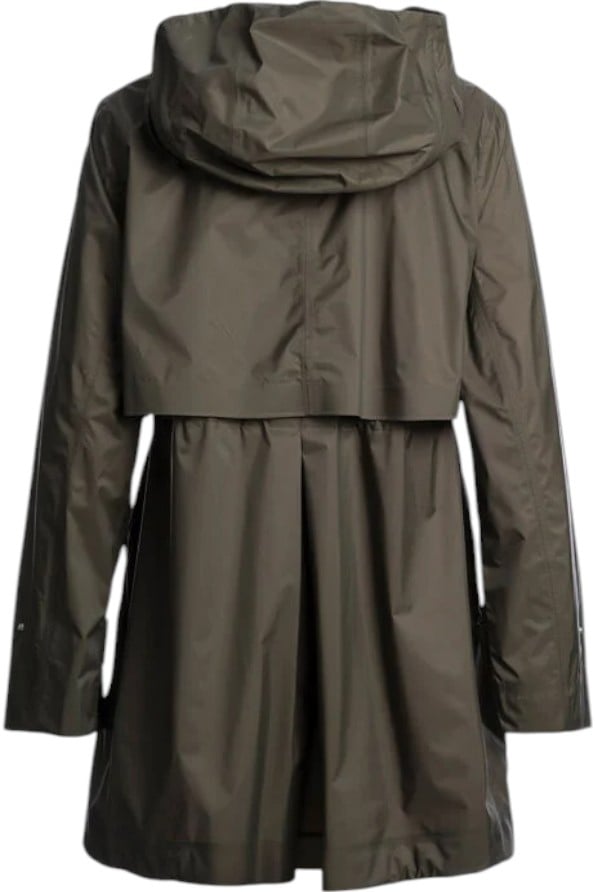 Parajumpers Imperméable Mikuni Vert Dark Mud lien taille capuche Parajumpers Femme PWJKRA32 0322 Groen