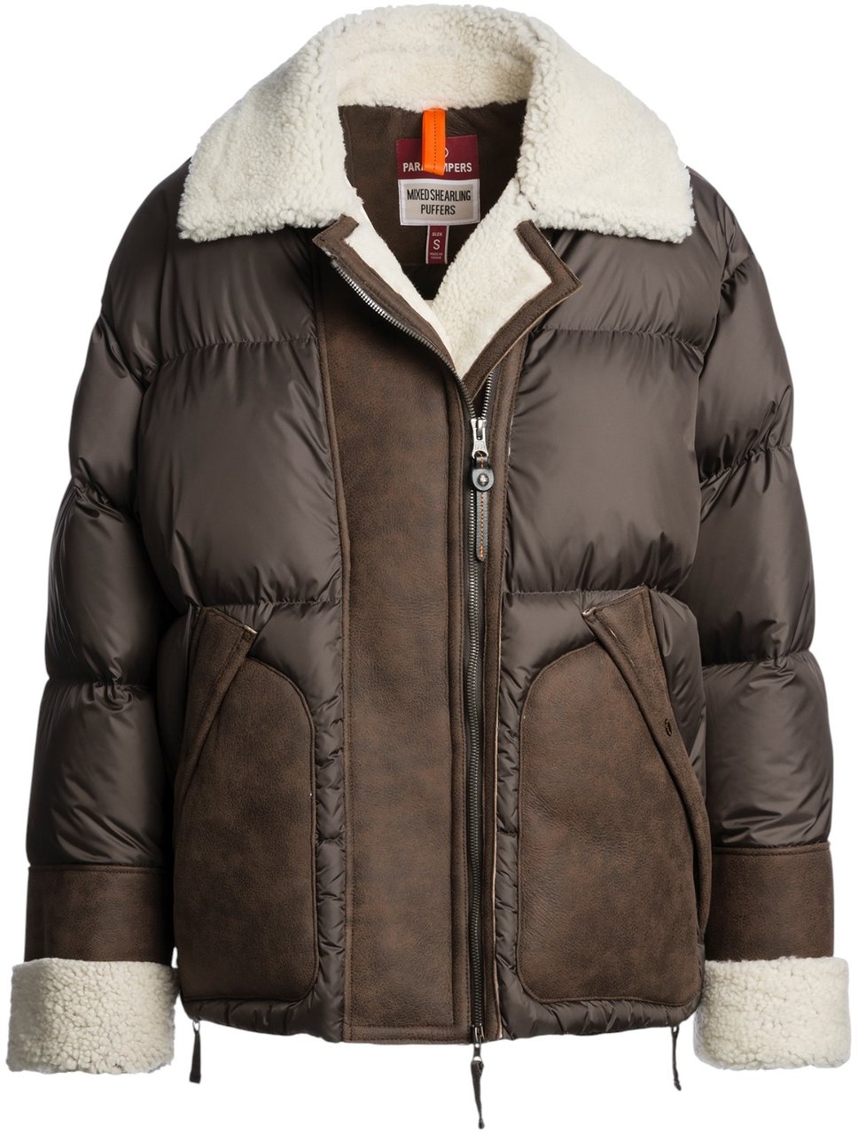 Parajumpers Perfecto nylon mouton Chyna Earth Brown Parajumpers Femme PWJKHN31 0109 Bruin