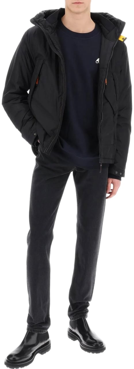 Parajumpers Doudoune Nivek Noir courte écusson noir Pjs Parajumpers Homme PMJKBC02 0541 Zwart