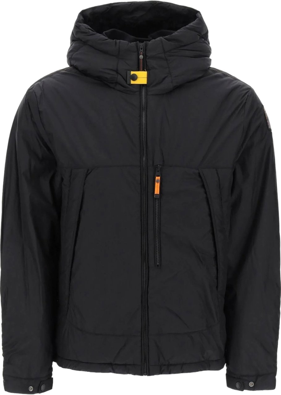 Parajumpers Doudoune Nivek Noir courte écusson noir Pjs Parajumpers Homme PMJKBC02 0541 Zwart