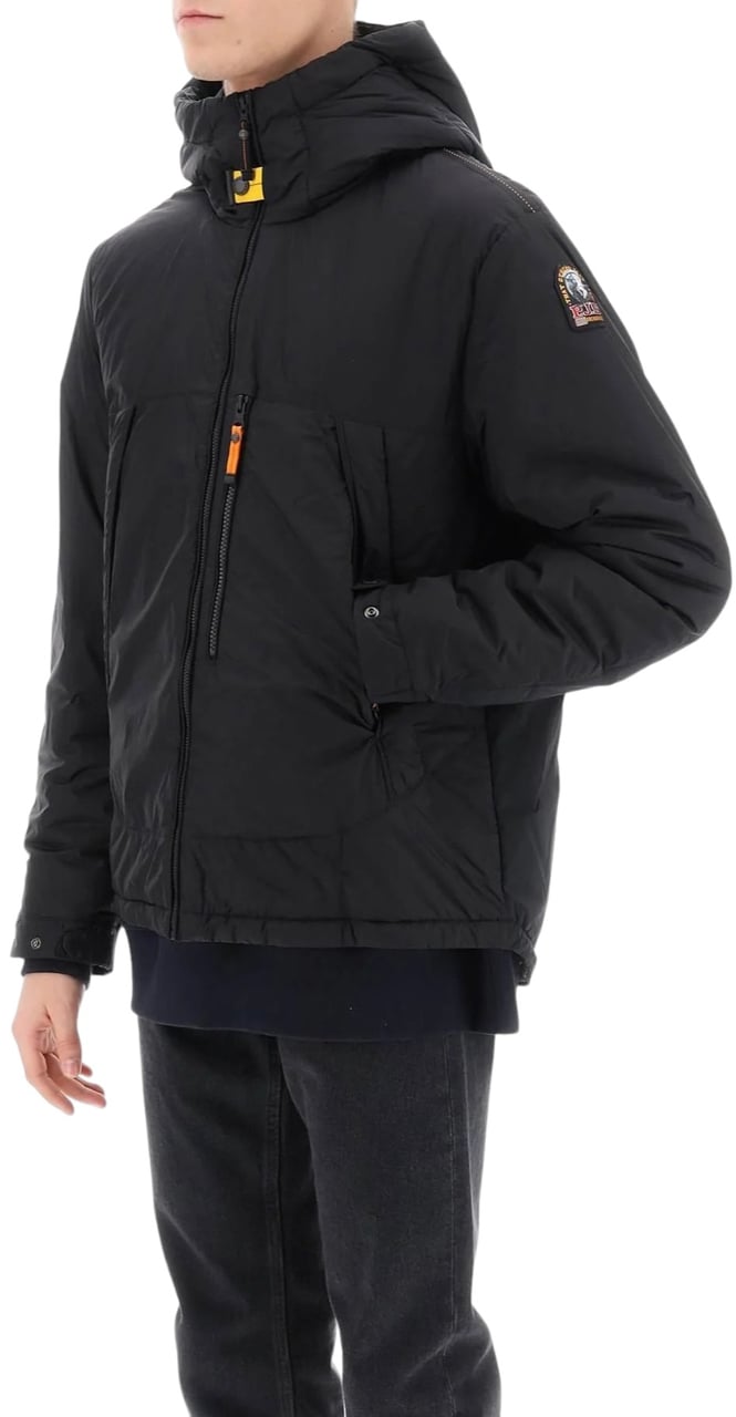 Parajumpers Doudoune Nivek Noir courte écusson noir Pjs Parajumpers Homme PMJKBC02 0541 Zwart