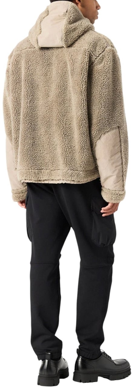 Parajumpers Blouson polaire bouclette Camaglio sable capuche Parajumpers Homme PMFLPY01 0772 Beige