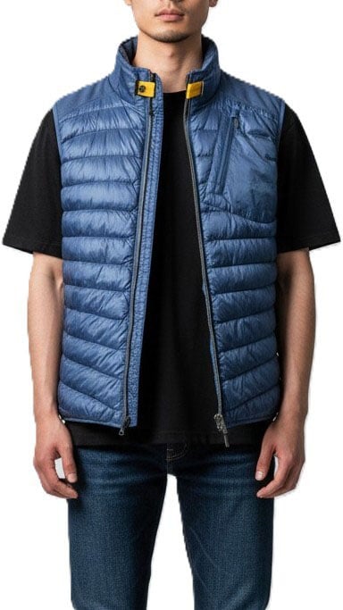 Parajumpers Doudoune light Zavier sans manche bleu True Blue PMHYWU03 0276 Parajumpers PJS Homme Blauw