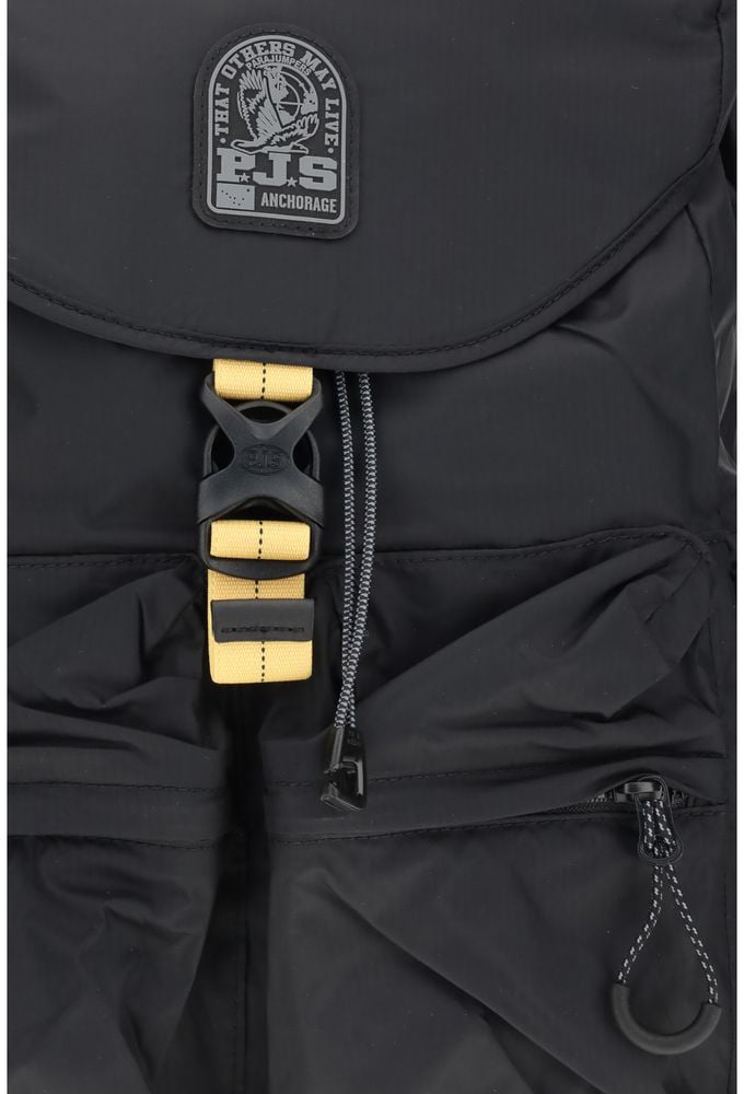 Parajumpers Black Nylon Backpack Zwart
