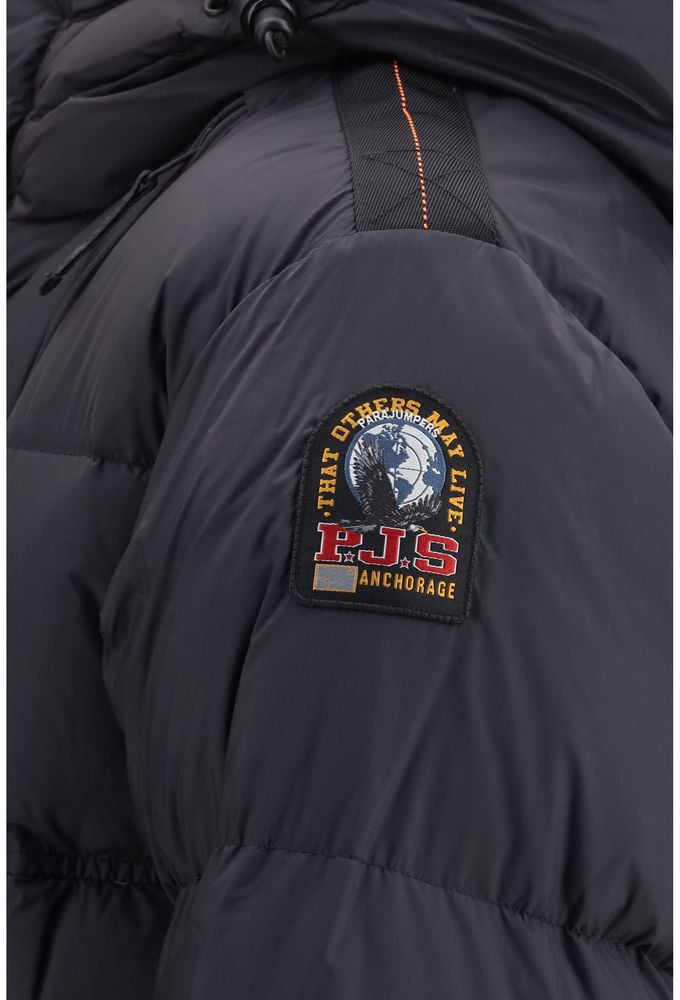 Parajumpers Black Goose Down Full-Length Jacket Zwart