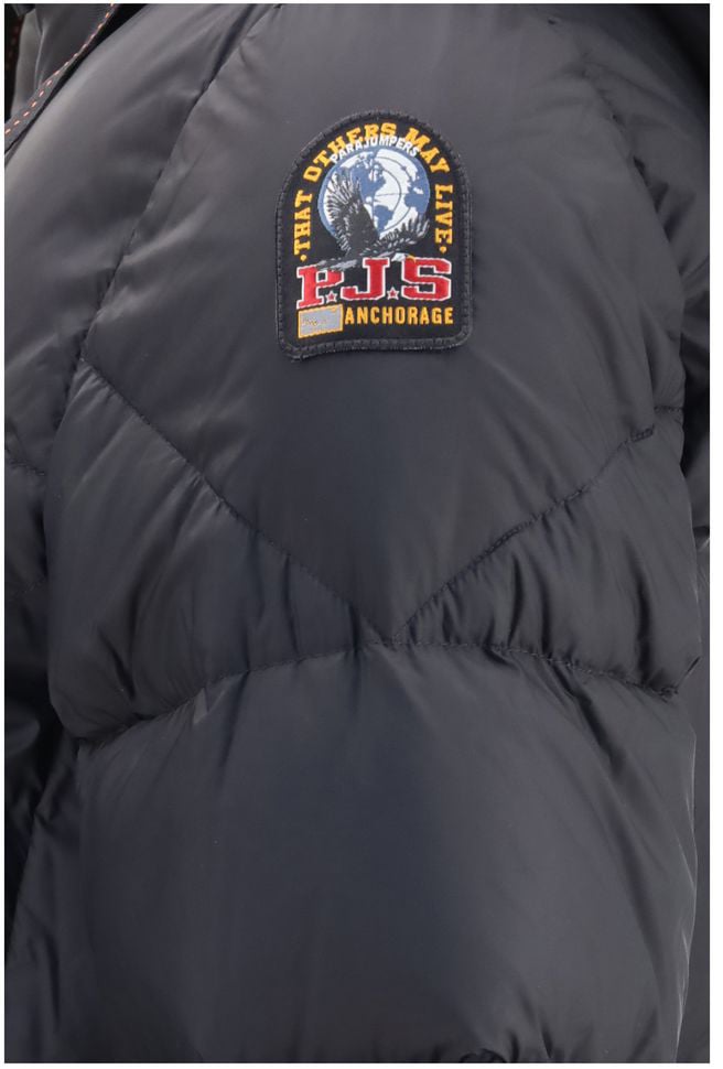 Parajumpers Black Goose Down Full-Length Jacket Zwart