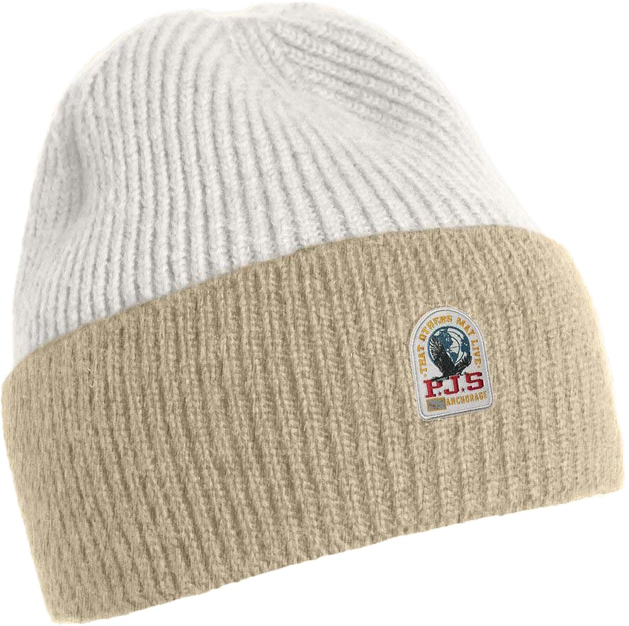 Parajumpers Gardenia Knitted Beanie Off White/Melange Tapioca Divers