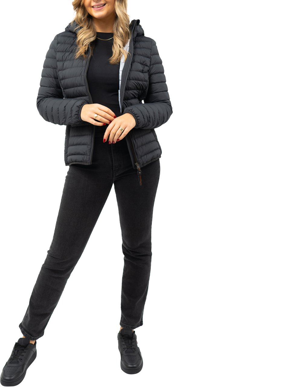 Parajumpers Juliet Down Zomerjas met Capuchon Superlightweight Zwart
