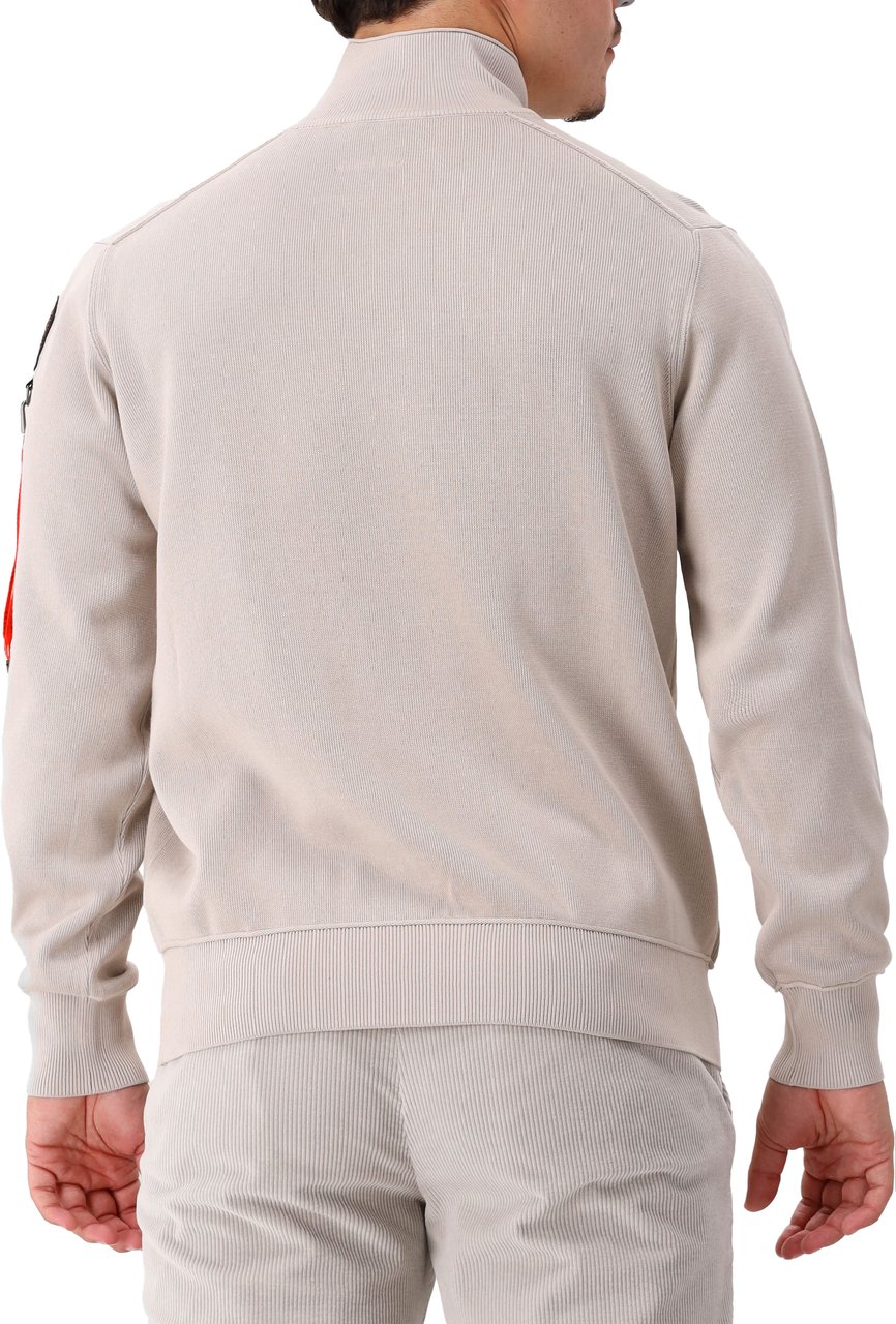 Parajumpers Parajumper Gebreide Half Zip Beige Basic Scoe Beige