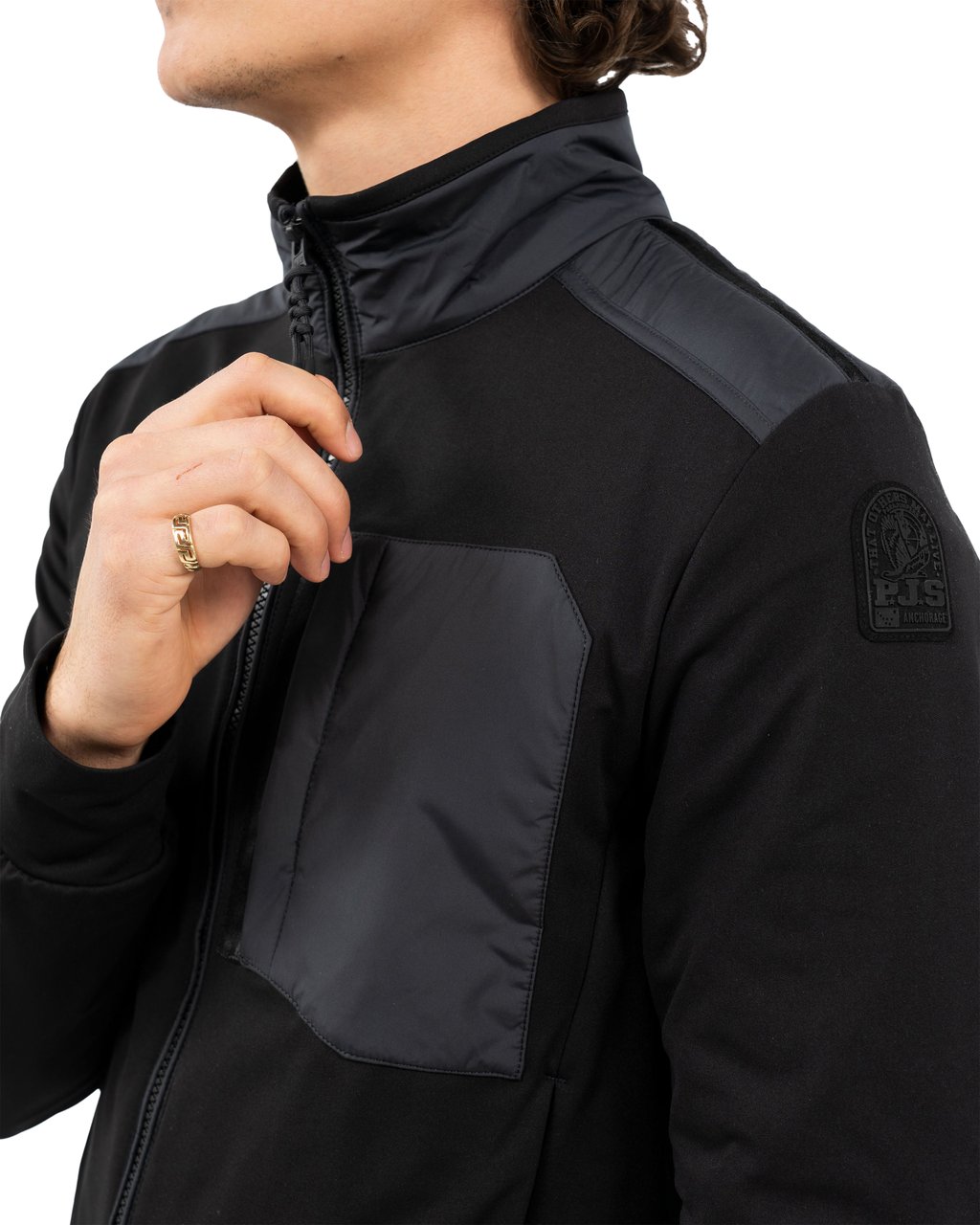 Parajumpers Douglas Fleece Nylon Jas Zwart