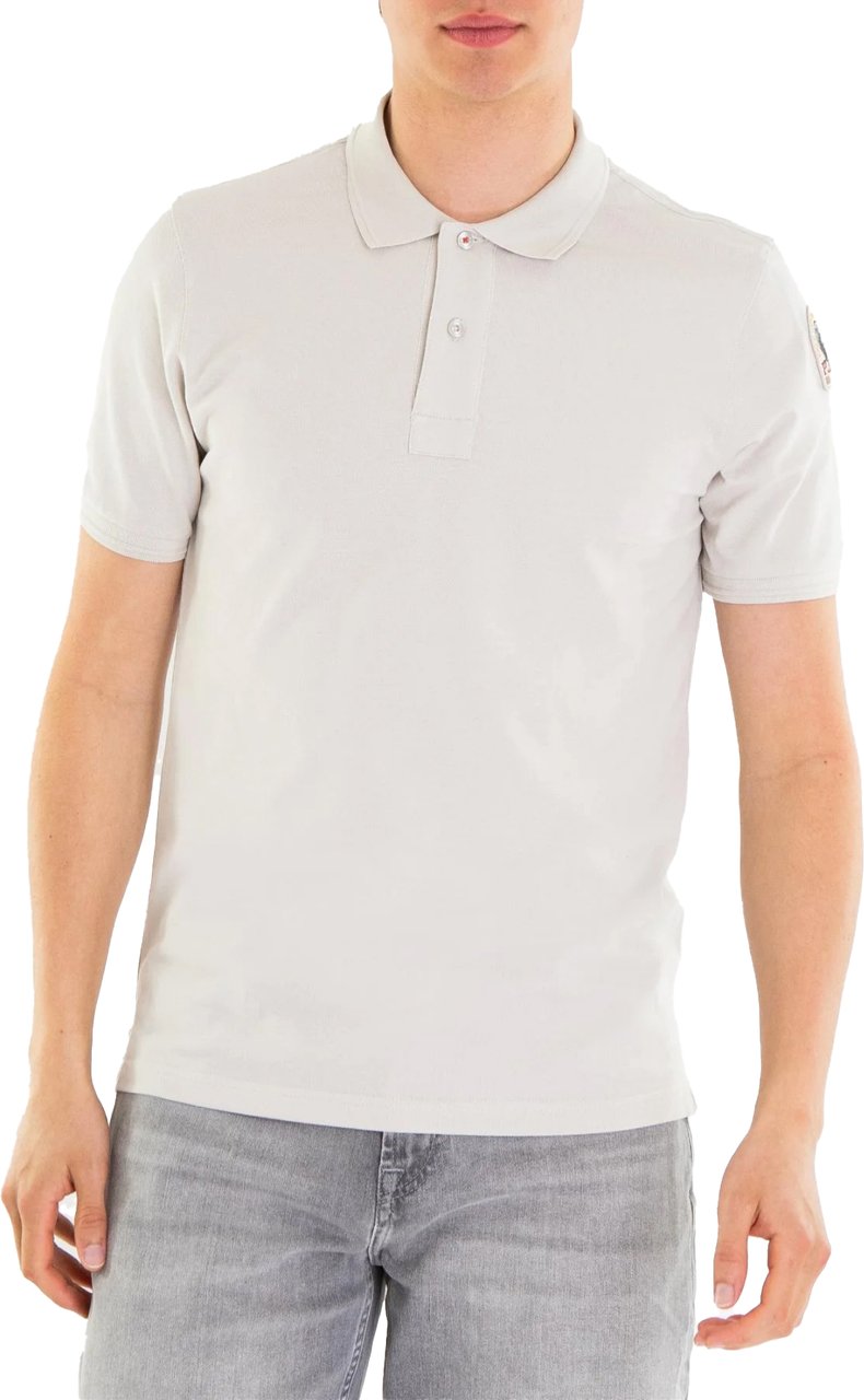 Parajumpers Gangapuma Logo Patch Polo Shirt Grijs