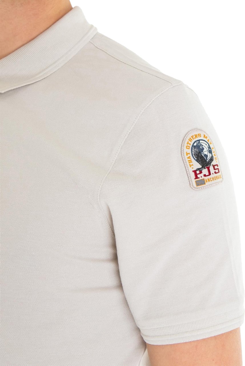 Parajumpers Gangapuma Logo Patch Polo Shirt Grijs