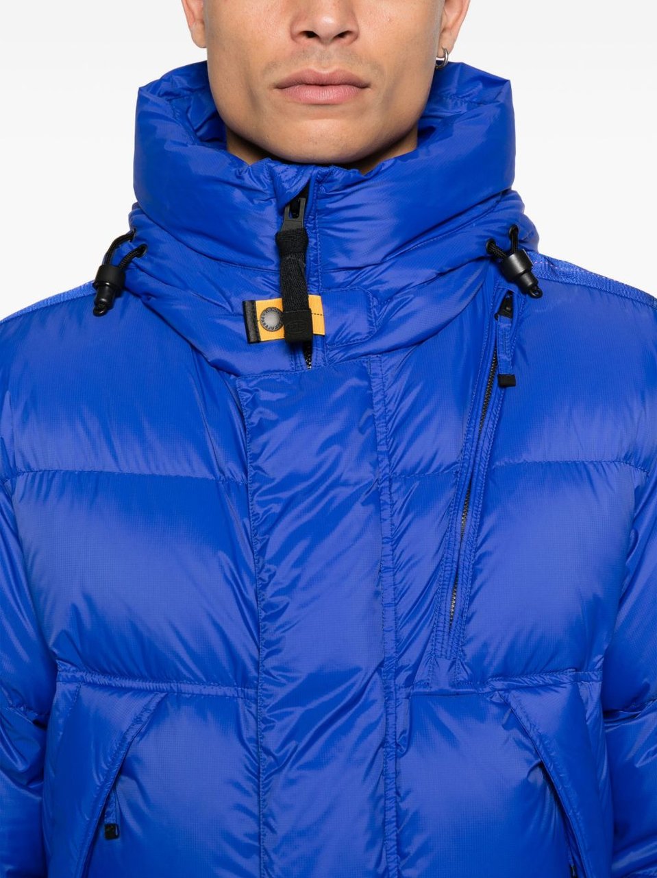 Parajumpers Puffer Jacket With High Collar And Toggle Detail Blauw