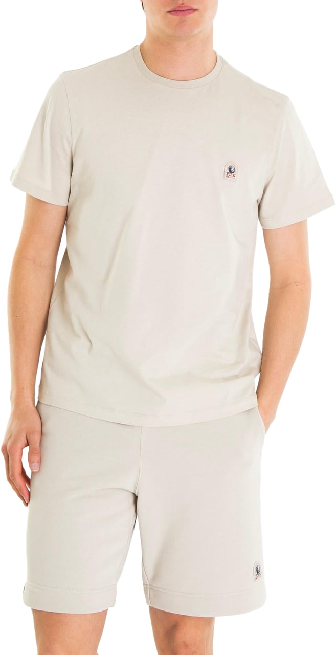 Parajumpers Heren Patch T-Shirt Beige Beige