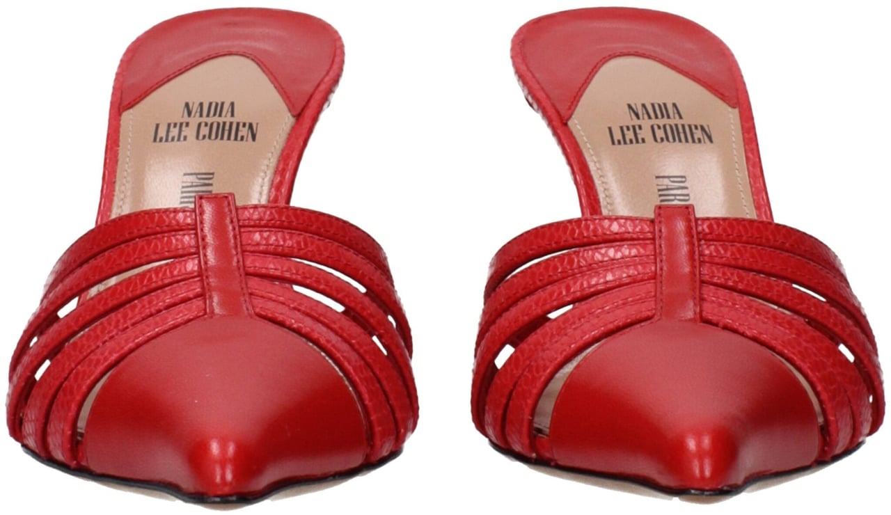 Paris Texas Red Leather Stiletto Heel Sandals Rood