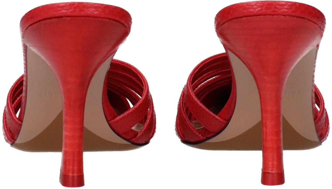 Paris Texas Red Leather Stiletto Heel Sandals Rood