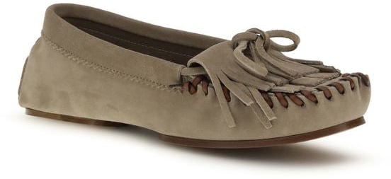 Paris Texas Gray Calf Leather Bos Taurus Moccassin Grijs