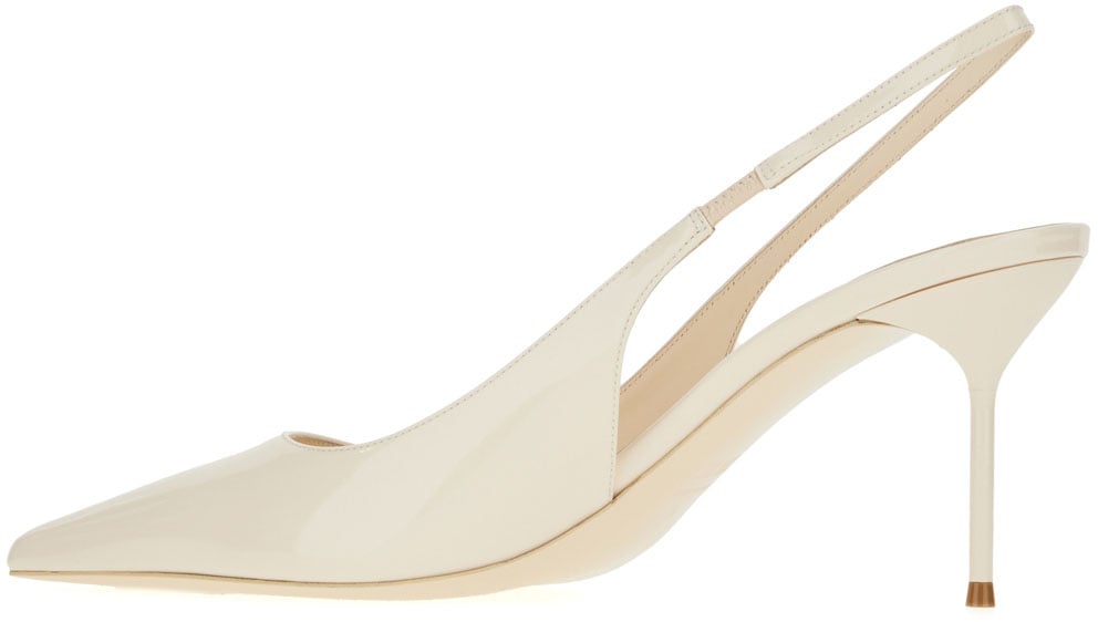 Paris Texas Ivory leather Lidia slingback Neutraal