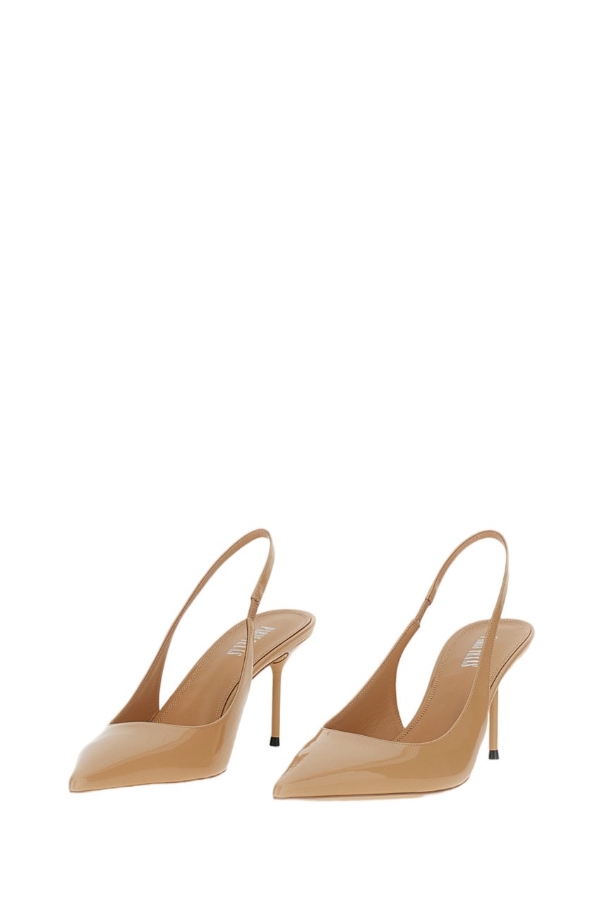 Paris Texas Beige Lidia Patent Leather Slingback Pumps Neutraal