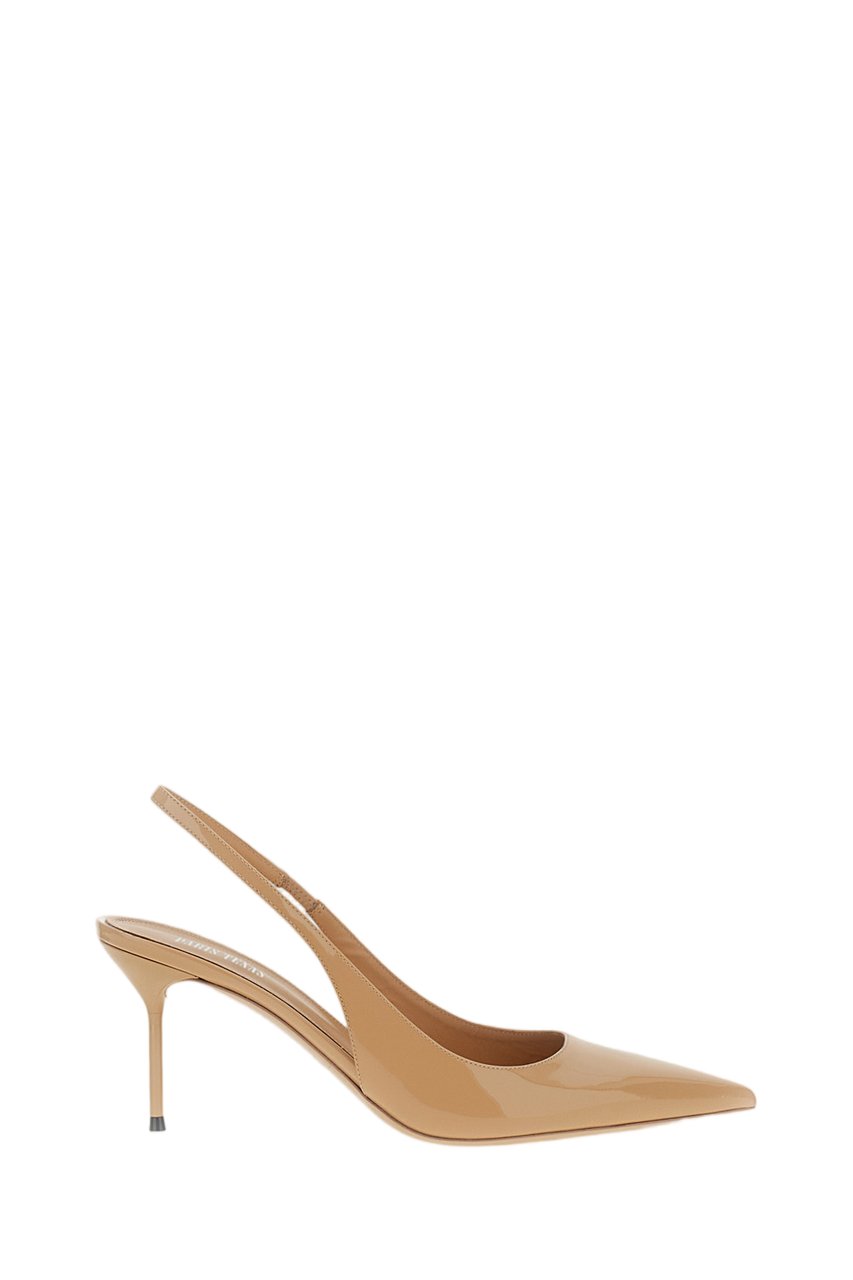 Paris Texas Beige Lidia Patent Leather Slingback Pumps Neutraal