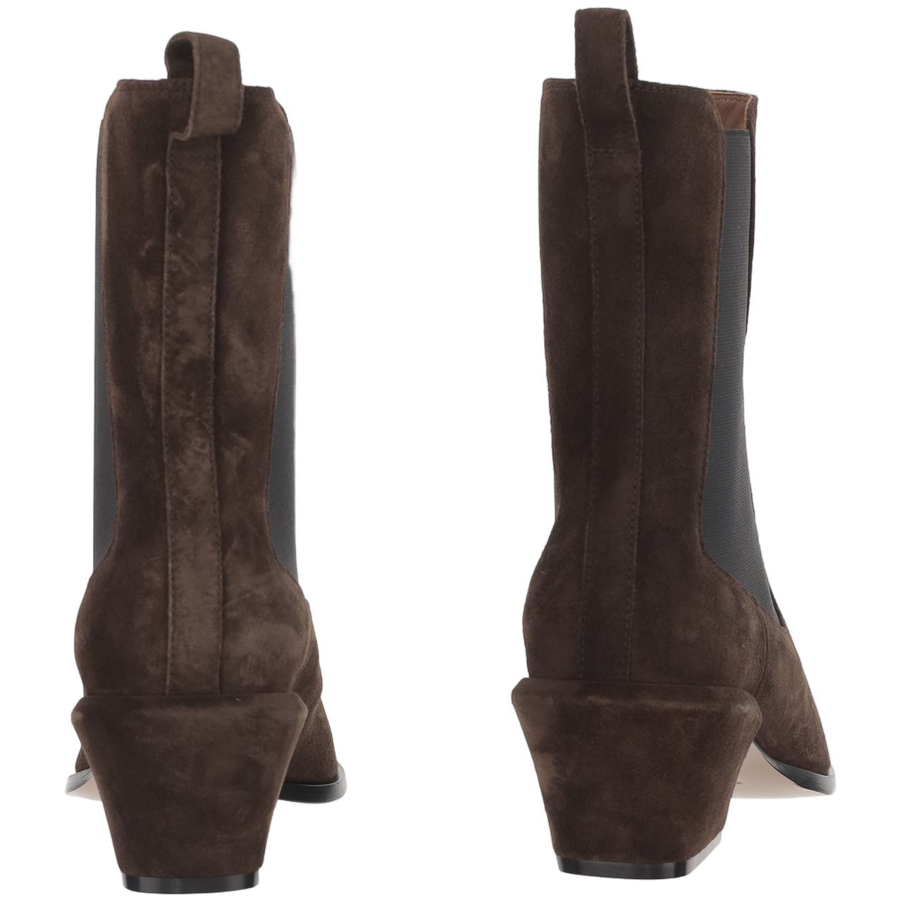 Paris Texas Brown Square Toe Suede Boots Bruin