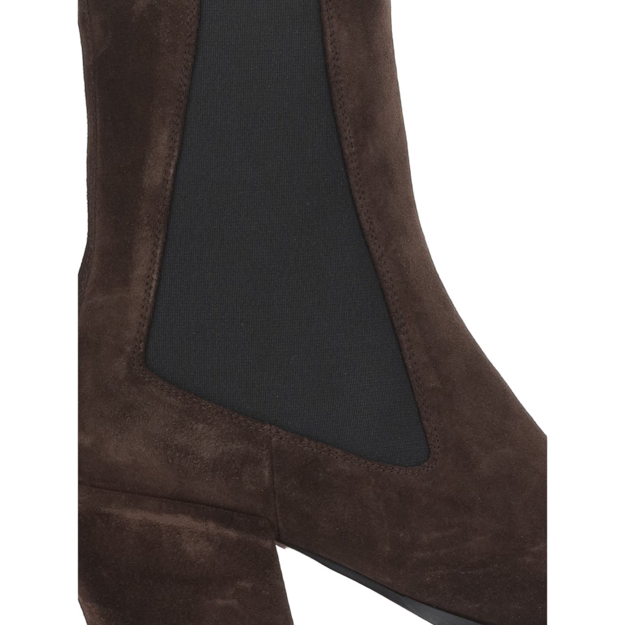 Paris Texas Brown Square Toe Suede Boots Bruin