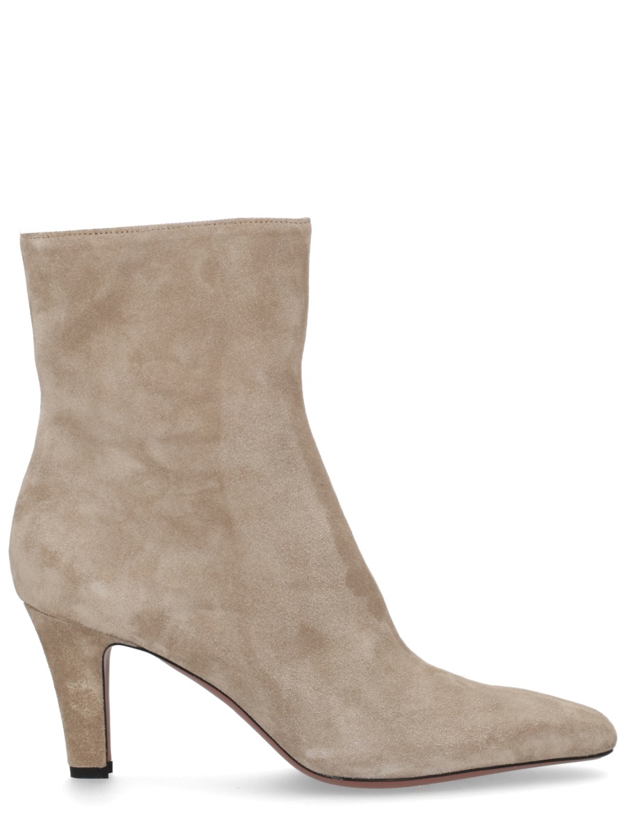 Paris Texas Belle Pointed Toe Suede Ankle Boots Roze
