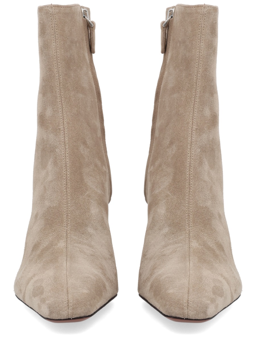 Paris Texas Belle Pointed Toe Suede Ankle Boots Roze