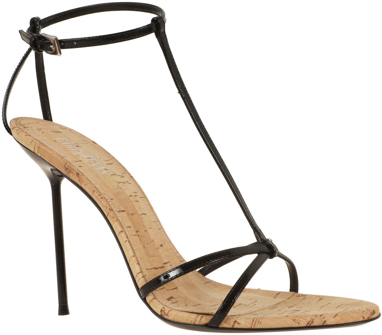 PARIS TEXAS LIDIA T-STRAP SANDAL Zwart