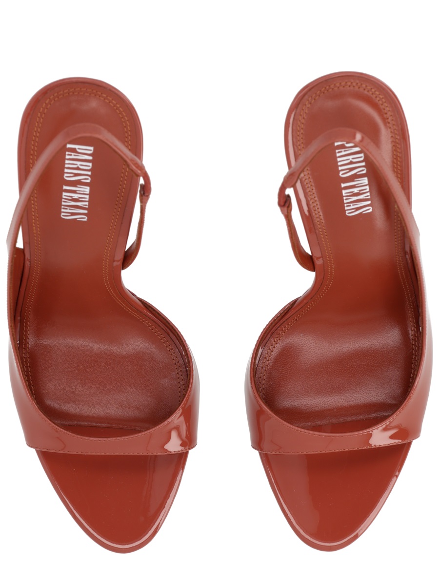 Paris Texas Neutrals Lydia Glossy Open Toe Sandals Rood