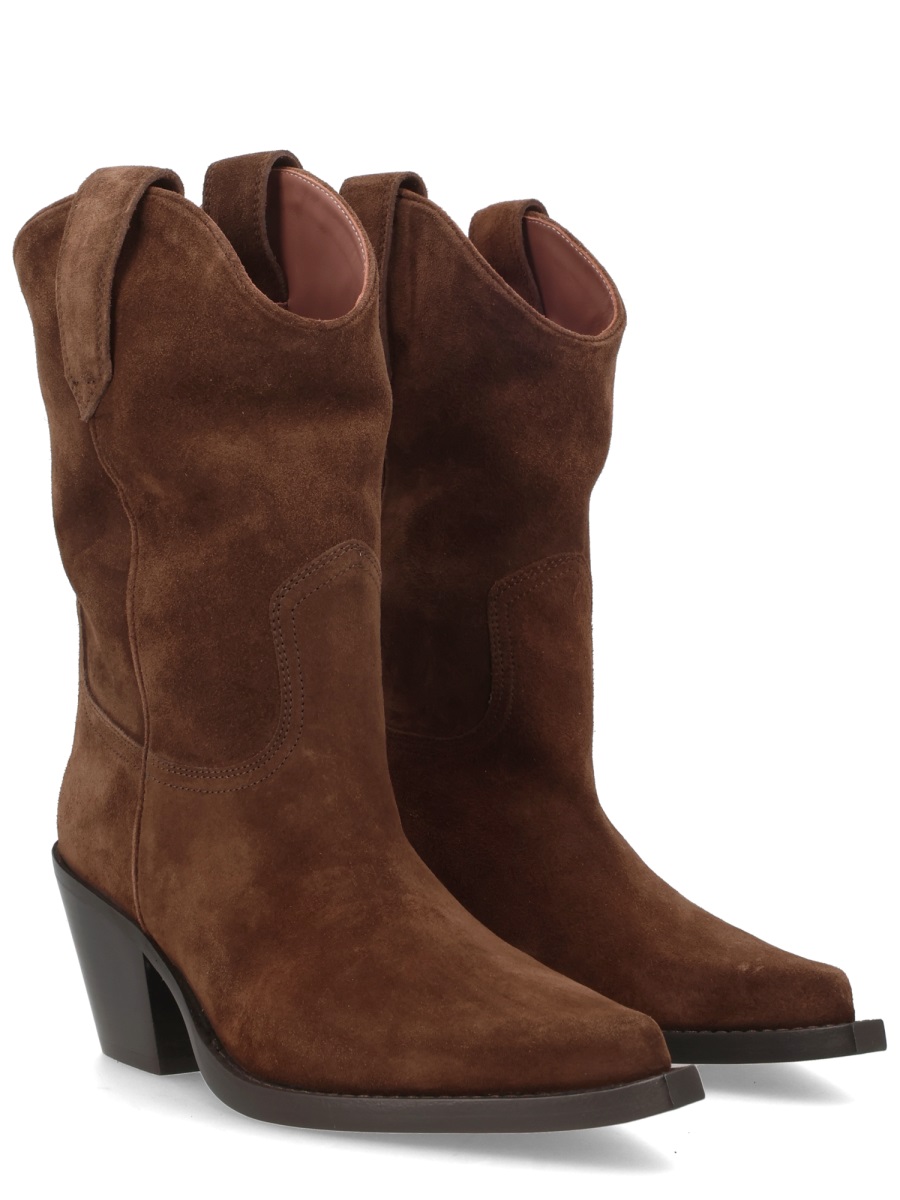 Paris Texas Dakota Mid-Calf Pointed Western Boots Rood