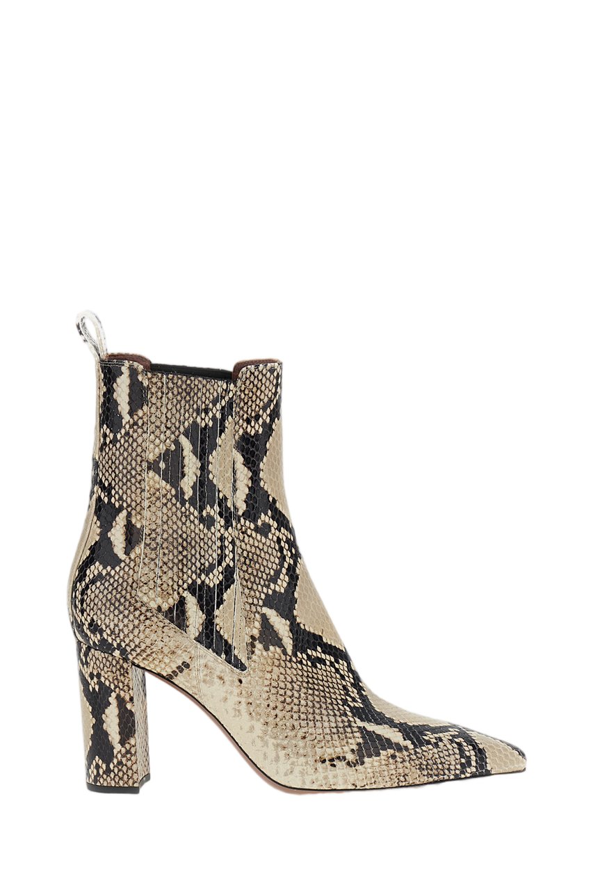 Paris Texas Multicolor Anja Python-Print Leather Boots Neutraal