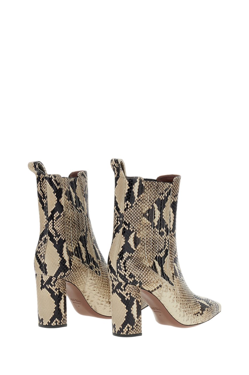 Paris Texas Multicolor Anja Python-Print Leather Boots Neutraal